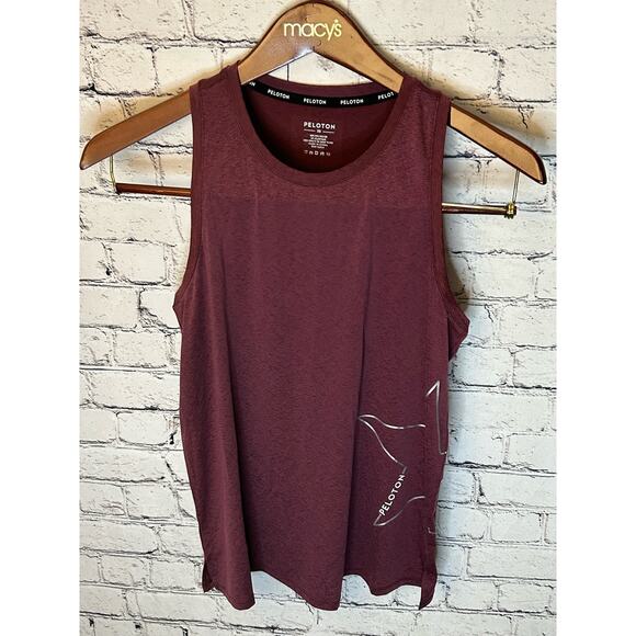 Peloton Tops - SALE!! Peloton tank top size XS extra small burgundy star detail muscle top